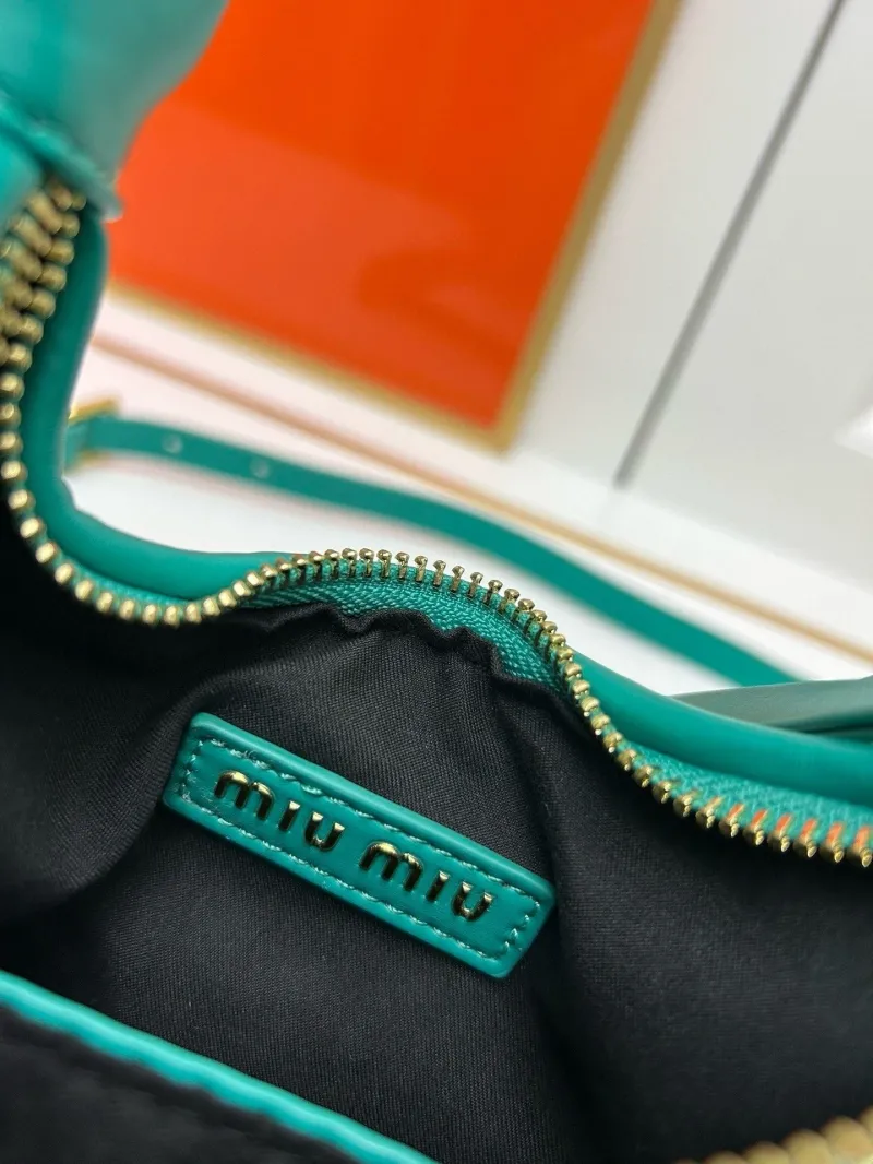 MIU MIU Teal Mini Top Handle Crossbody Bag 2178 - Image 9