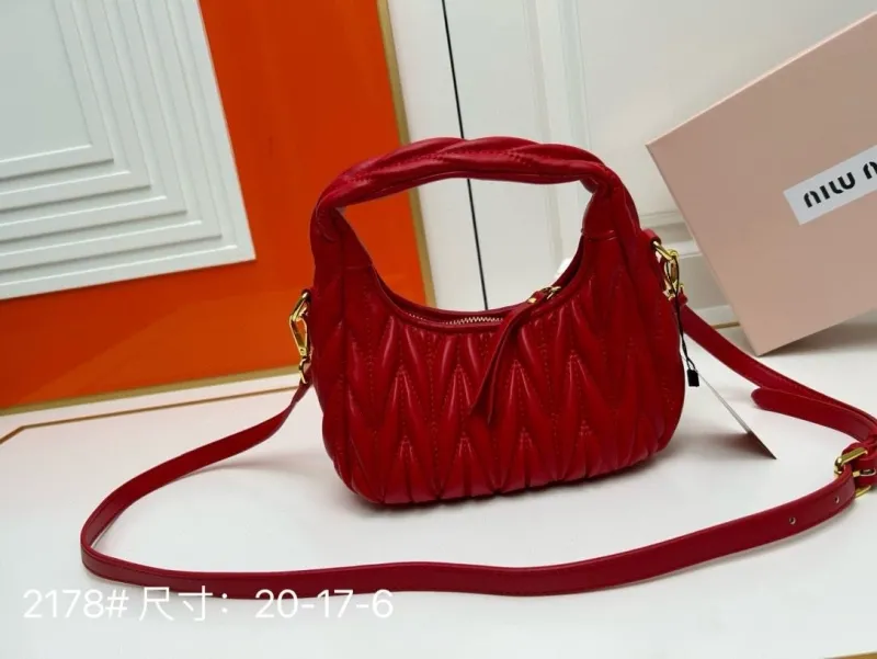 Alternative view of MIU MIU Red Mini Top Handle Crossbody Bag