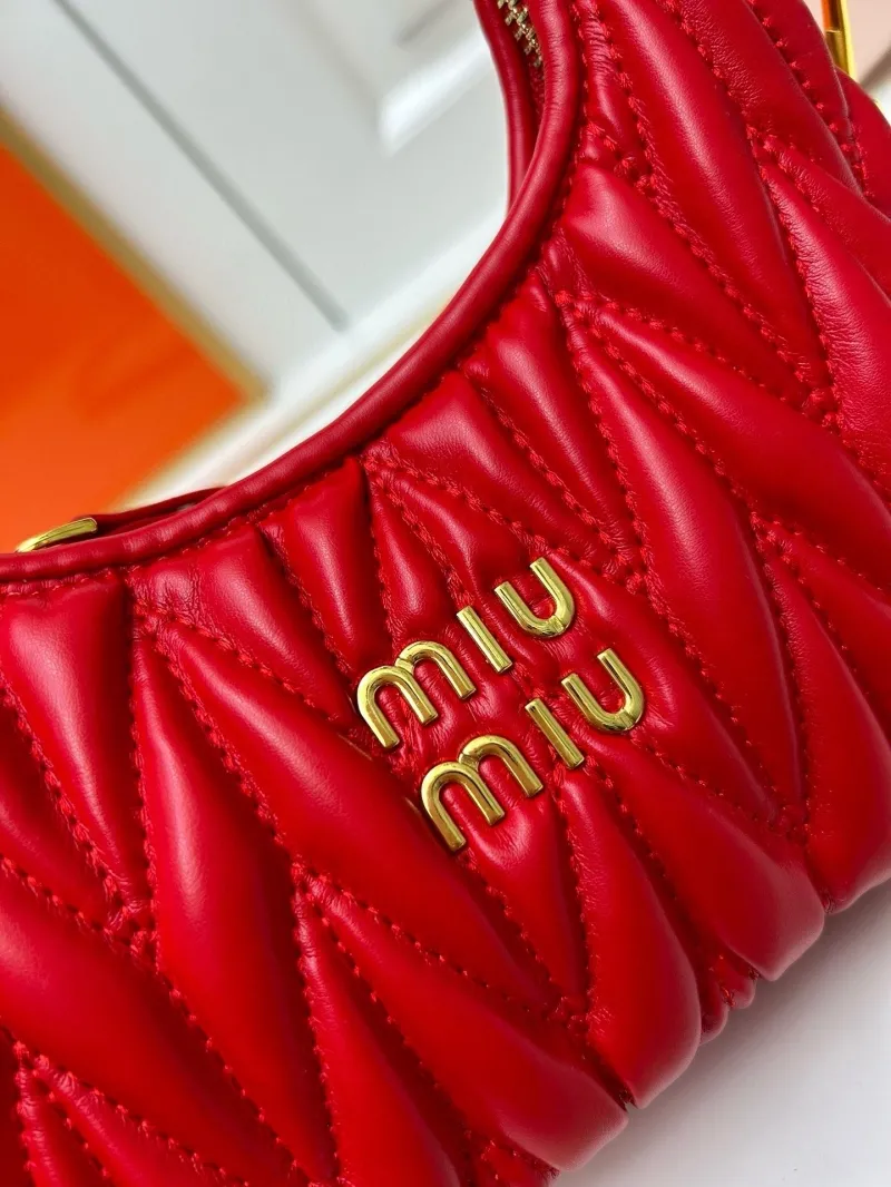 MIU MIU Red Mini Top Handle Crossbody Bag - Image 4