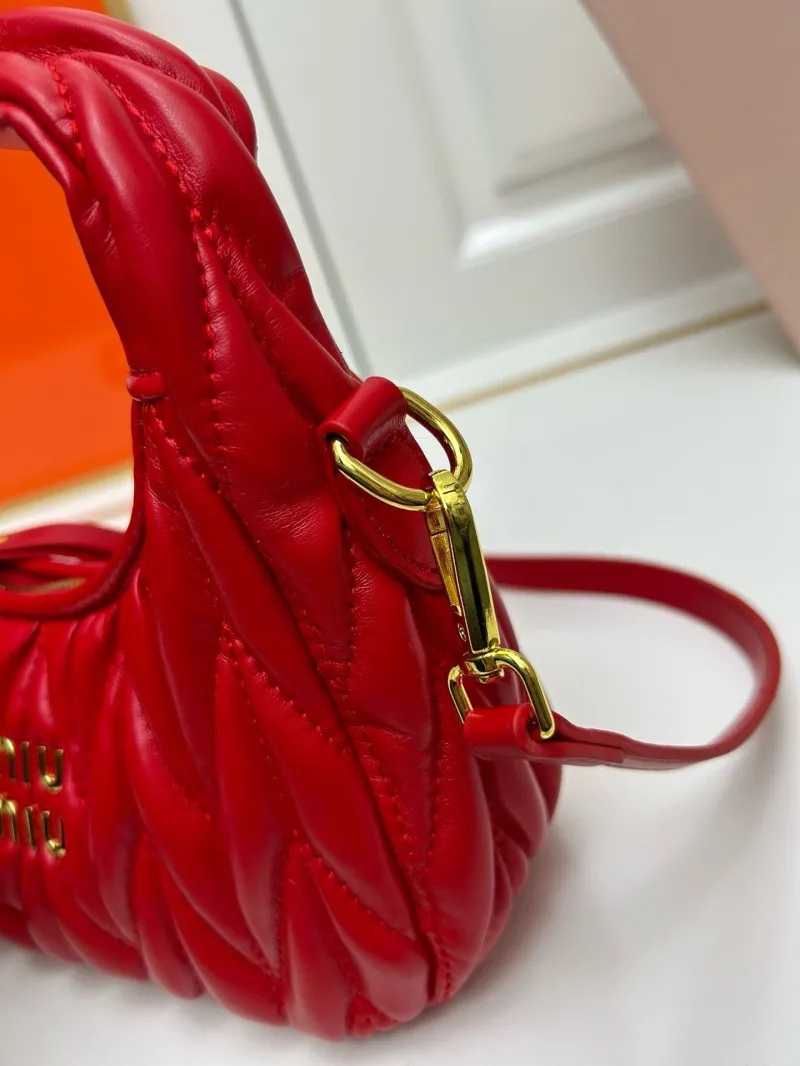 MIU MIU Red Mini Top Handle Crossbody Bag - Image 5