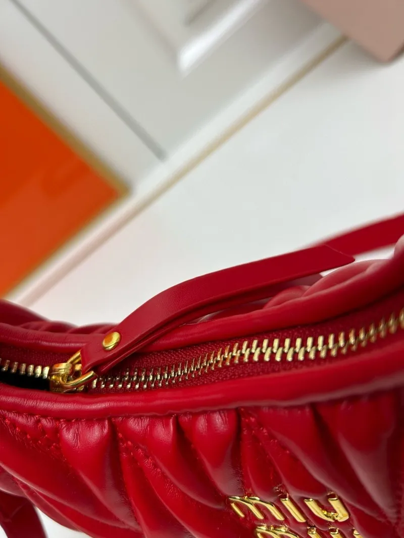 MIU MIU Red Mini Top Handle Crossbody Bag - Image 6