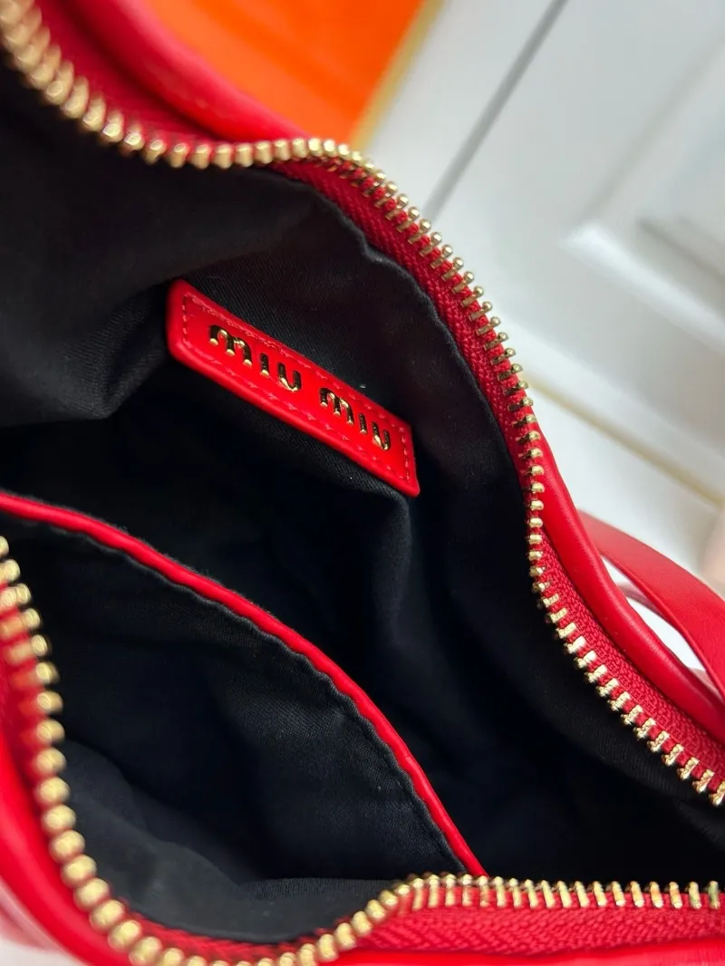 MIU MIU Red Mini Top Handle Crossbody Bag - Image 8