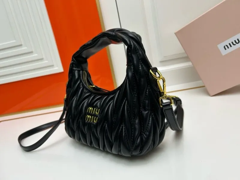 MIU MIU Black Top Handle Crossbody Bag 2178 - Image 3