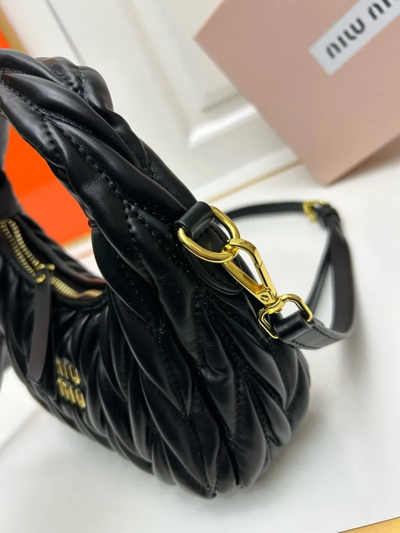 MIU MIU Black Top Handle Crossbody Bag 2178 - Image 5