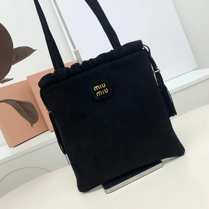 Miu Miu Black Suede Top Handle Bag 609 - Image 3