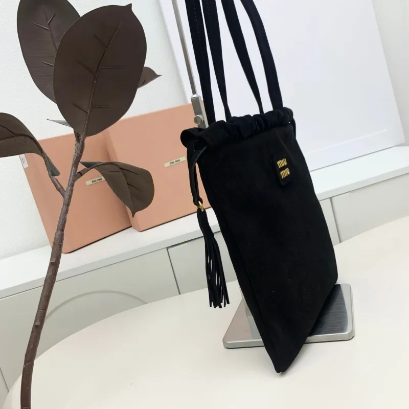 Miu Miu Black Suede Top Handle Bag 609 - Image 4