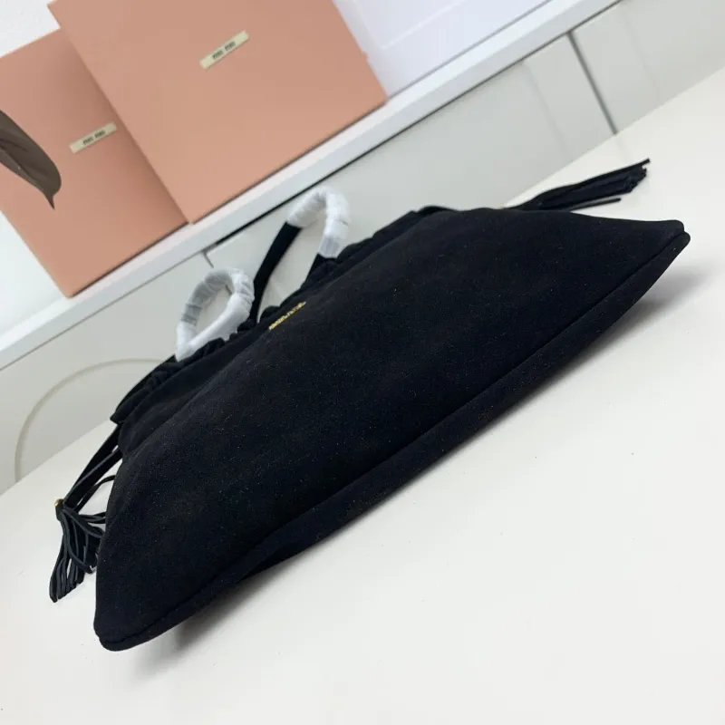 Miu Miu Black Suede Top Handle Bag 609 - Image 6