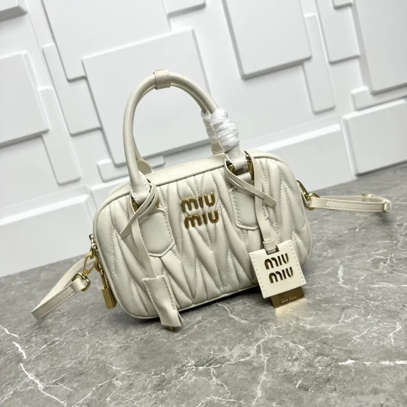 Miu Miu Off White Top Handle Crossbody Bag 611