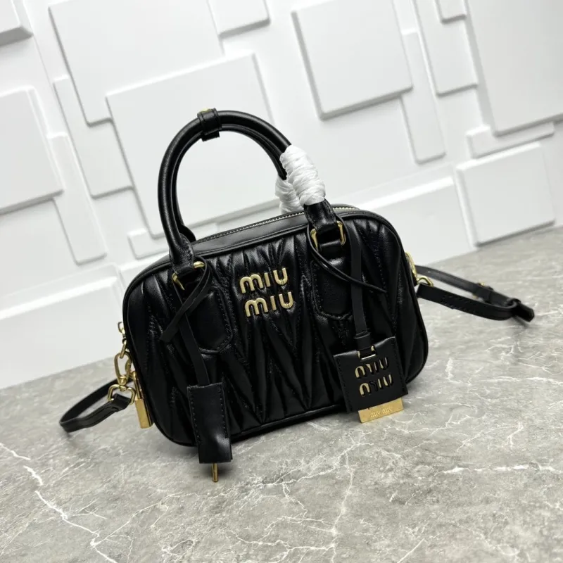 MIU MIU Black Top Handle Crossbody Bag 616