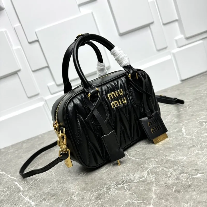 MIU MIU Black Top Handle Crossbody Bag 616 - Image 4