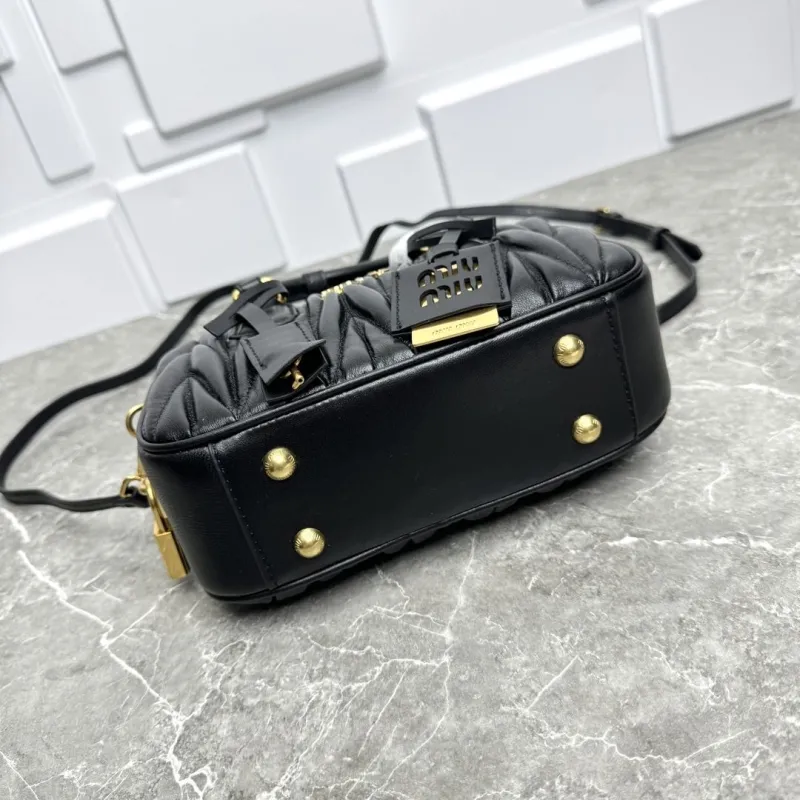 MIU MIU Black Top Handle Crossbody Bag 616 - Image 5