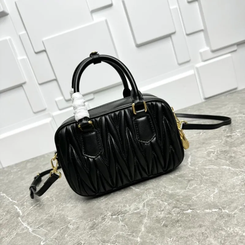 MIU MIU Black Top Handle Crossbody Bag 616 - Image 7