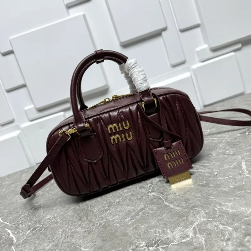 Miu Miu Burgundy Top Handle Bag 619