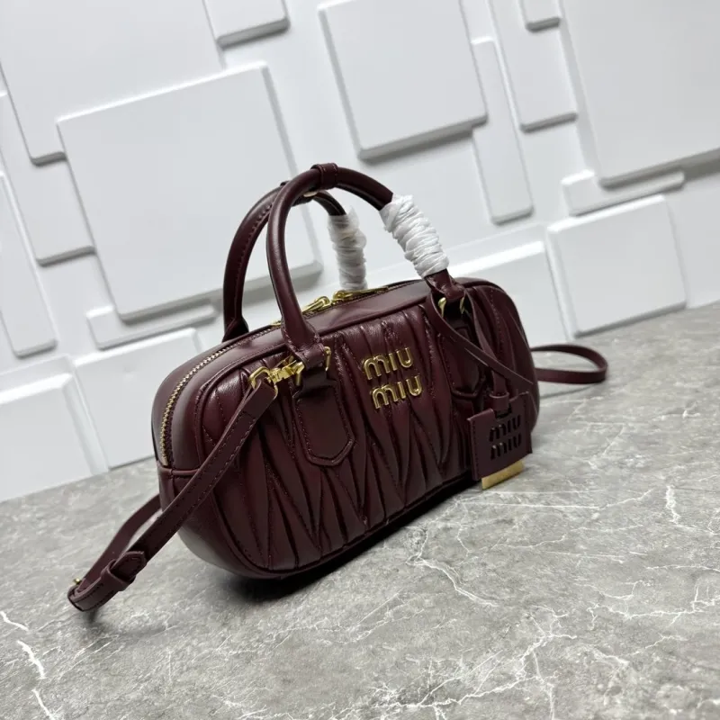 Miu Miu Burgundy Top Handle Bag 619 - Image 4