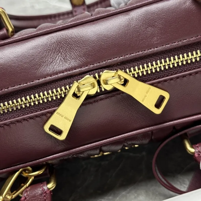 Miu Miu Burgundy Top Handle Bag 619 - Image 7
