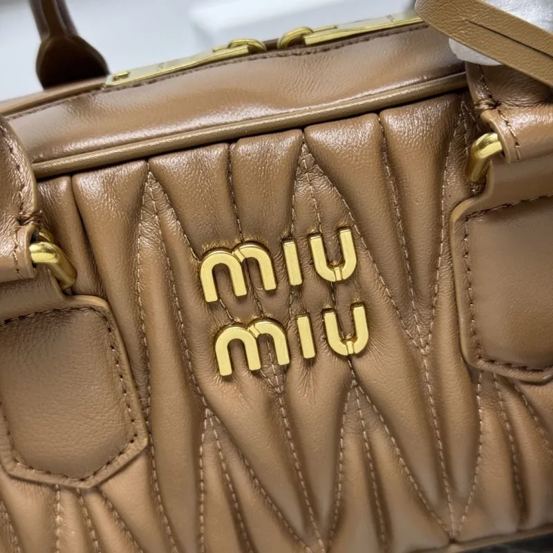 Alternative view of MIU MIU Brown Leather Top Handle Bag 622