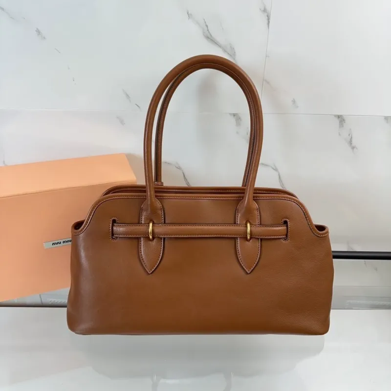 Alternative view of Miu Miu Brown Leather Top Handle Bag 625