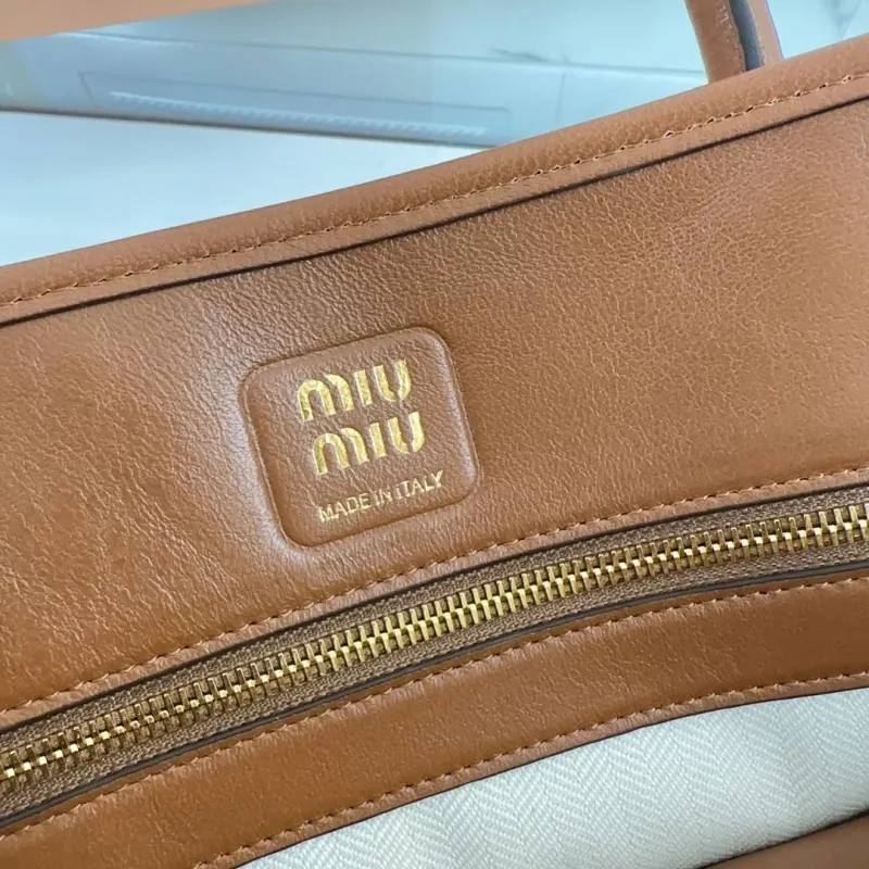 Miu Miu Brown Leather Top Handle Bag 625 - Image 7