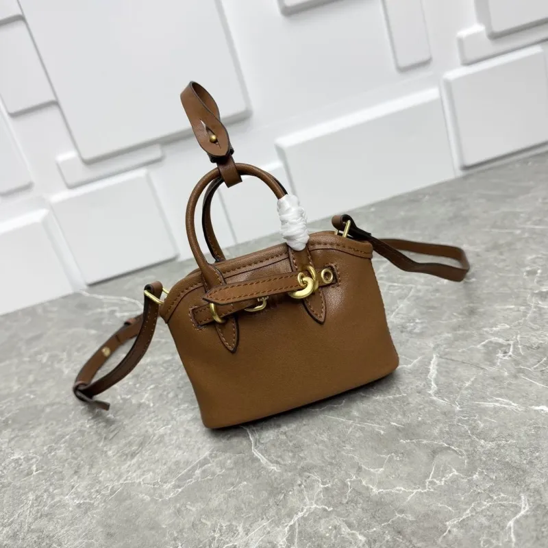 MIU MIU Brown Mini Top Handle Crossbody Bag