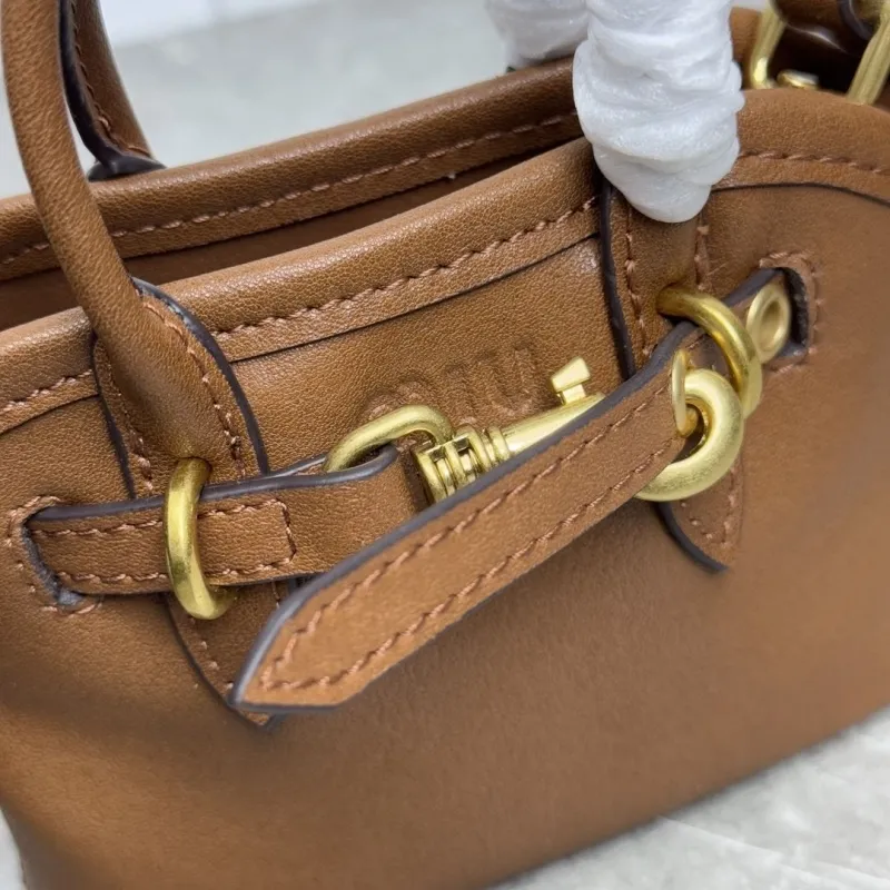 Alternative view of MIU MIU Brown Mini Top Handle Crossbody Bag