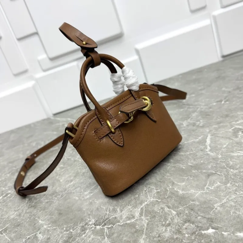 MIU MIU Brown Mini Top Handle Crossbody Bag - Image 3