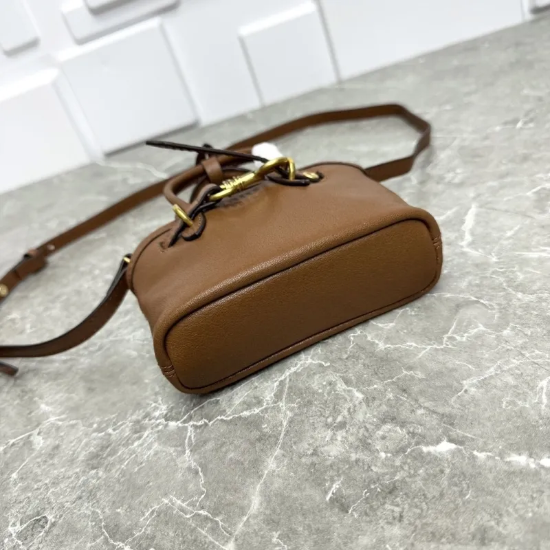 MIU MIU Brown Mini Top Handle Crossbody Bag - Image 4