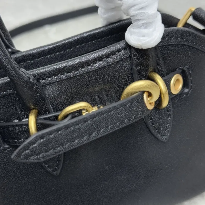 MIU MIU Black Mini Top Handle Bag 628 - Image 3