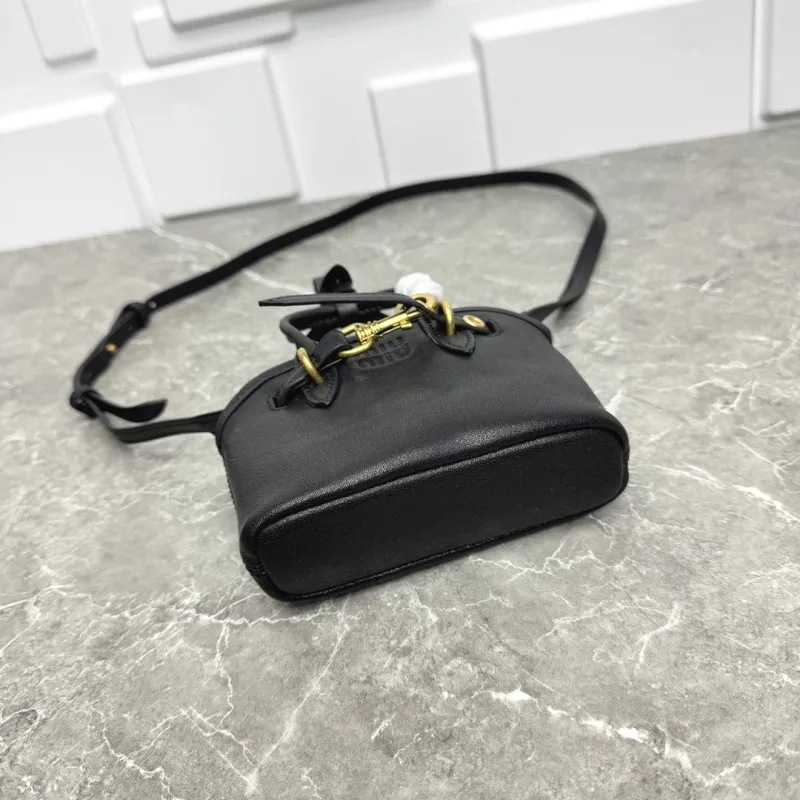MIU MIU Black Mini Top Handle Bag 628 - Image 4