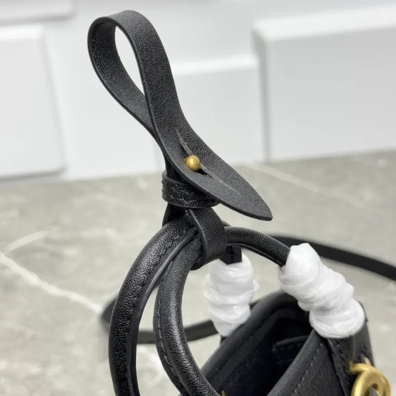 MIU MIU Black Mini Top Handle Bag 628 - Image 6