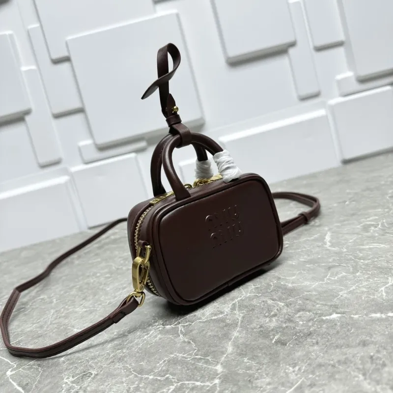 Alternative view of MIU MIU Brown Mini Top Handle Crossbody Bag 629