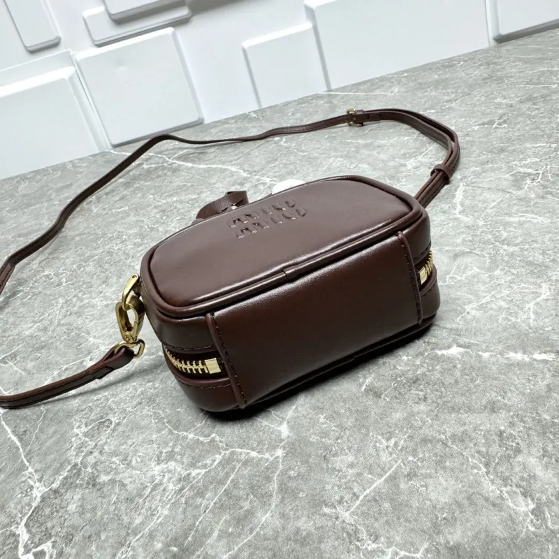 MIU MIU Brown Mini Top Handle Crossbody Bag 629 - Image 3
