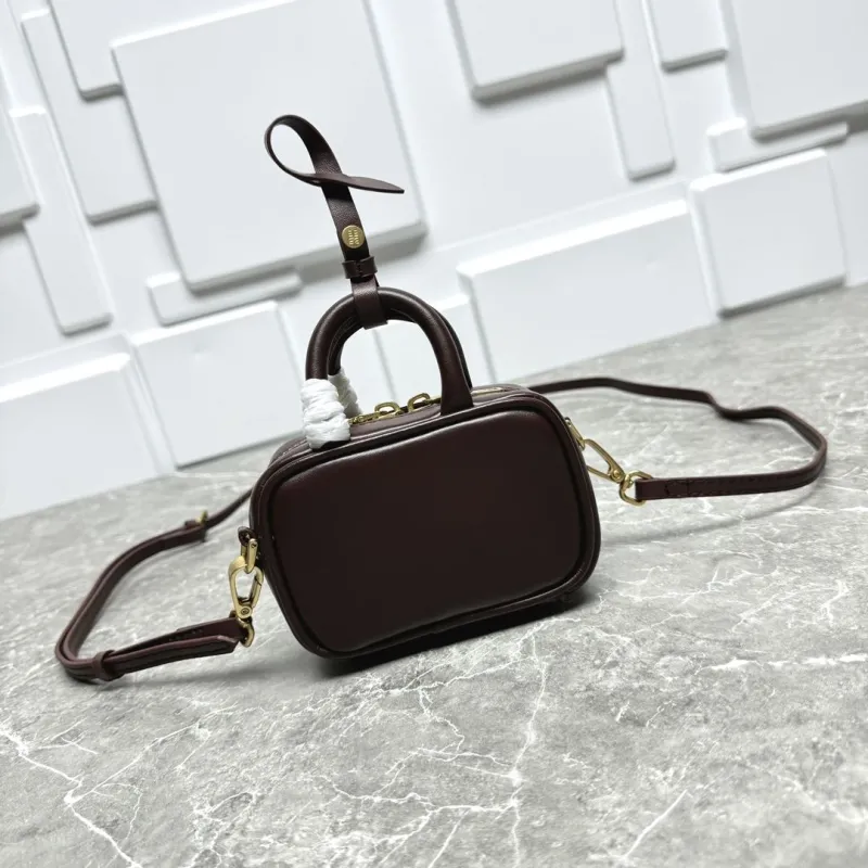 MIU MIU Brown Mini Top Handle Crossbody Bag 629 - Image 5