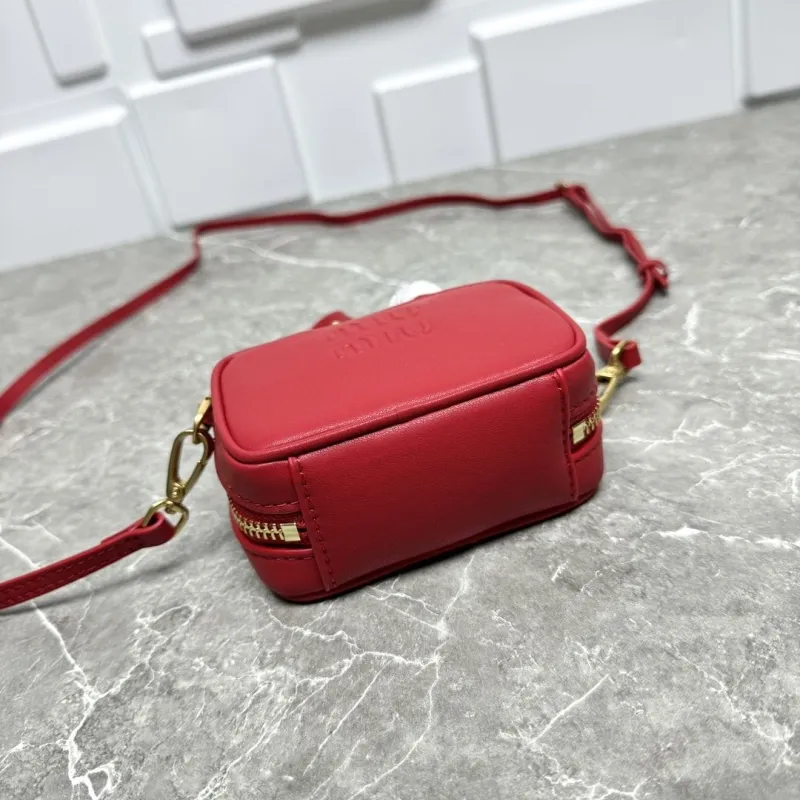 MIU MIU Red Mini Top Handle Crossbody Bag 630 - Image 3