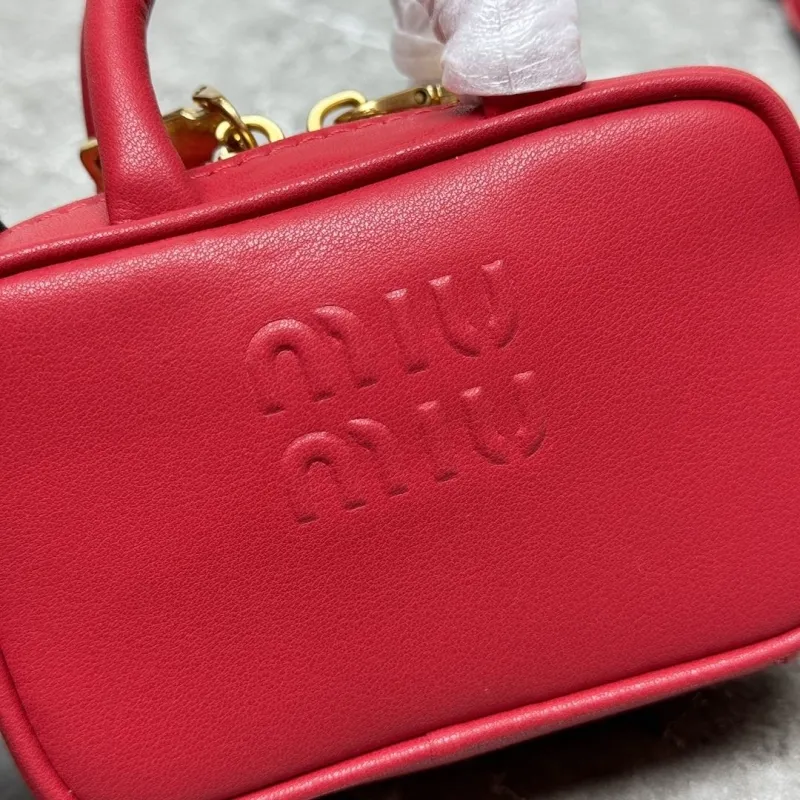 MIU MIU Red Mini Top Handle Crossbody Bag 630 - Image 4
