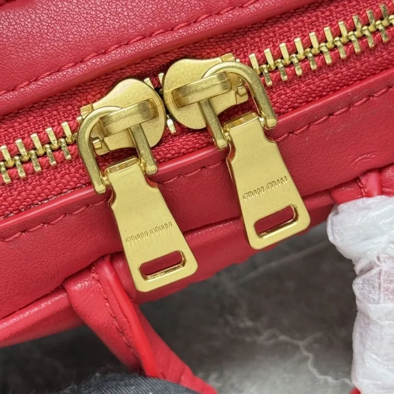 MIU MIU Red Mini Top Handle Crossbody Bag 630 - Image 7
