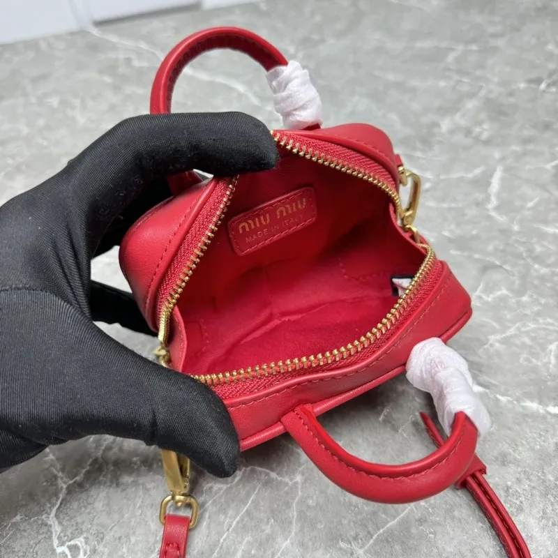 MIU MIU Red Mini Top Handle Crossbody Bag 630 - Image 9