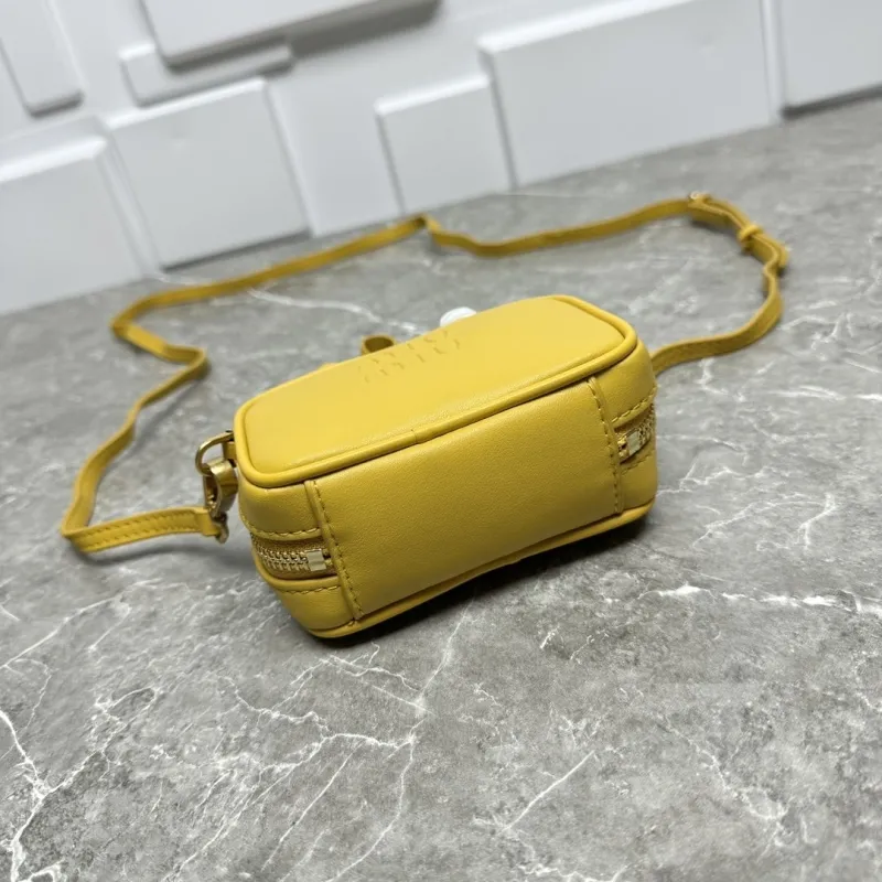 MIU MIU Yellow Mini Top Handle Crossbody Bag 631 - Image 5