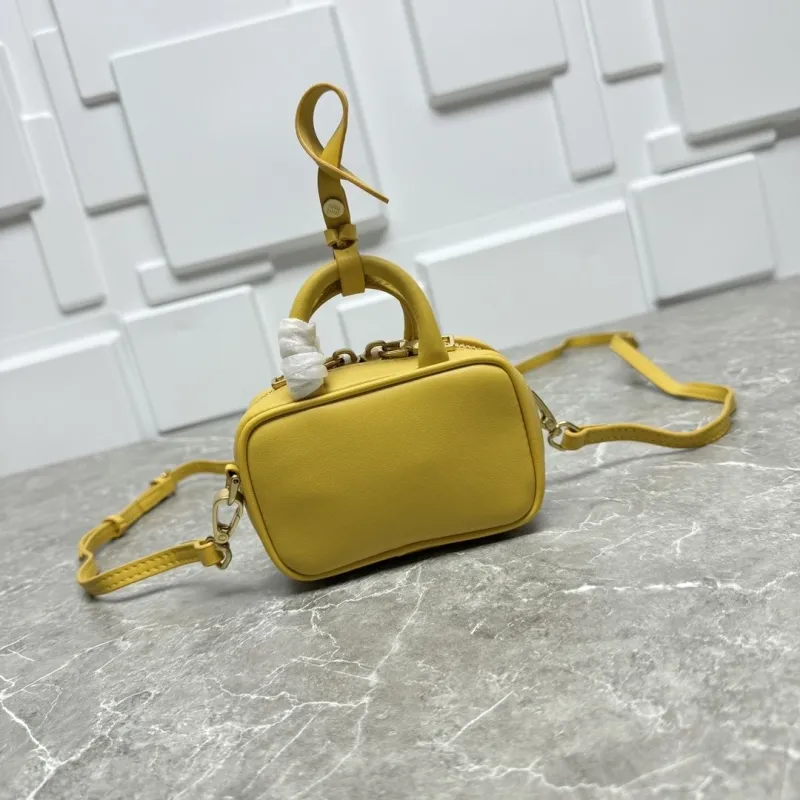 MIU MIU Yellow Mini Top Handle Crossbody Bag 631 - Image 6