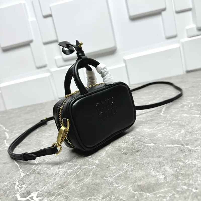 MIU MIU Black Top Handle Crossbody Bag 632 - Image 3