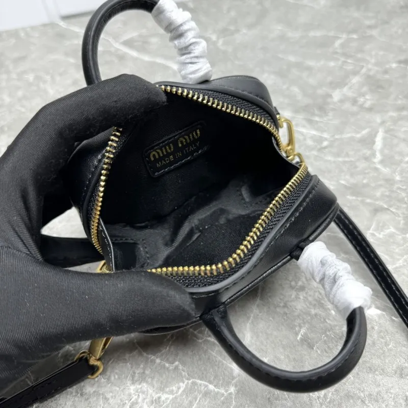 MIU MIU Black Top Handle Crossbody Bag 632 - Image 9
