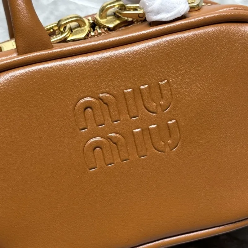 Miu Miu Brown Mini Top Handle Crossbody Bag 633 - Image 6