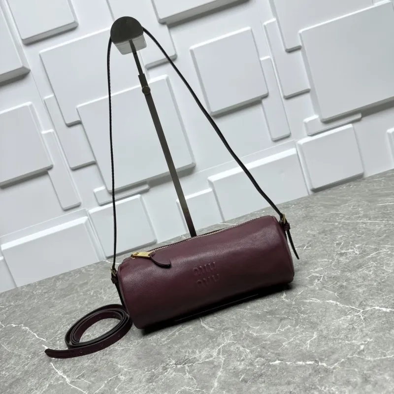 Miu Miu Burgundy Cylindrical Crossbody Bag 635