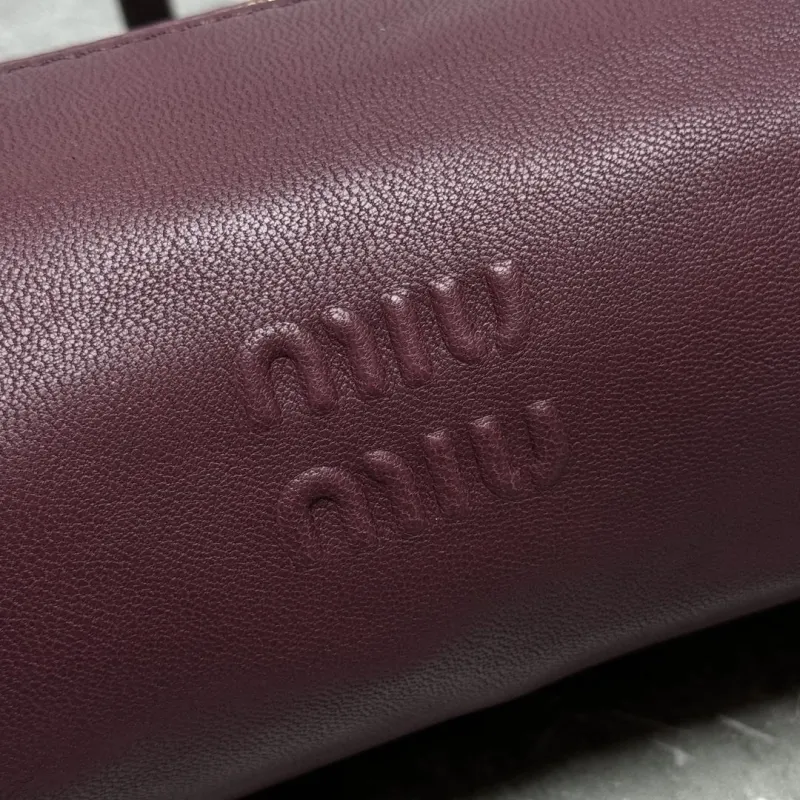 Alternative view of Miu Miu Burgundy Cylindrical Crossbody Bag 635