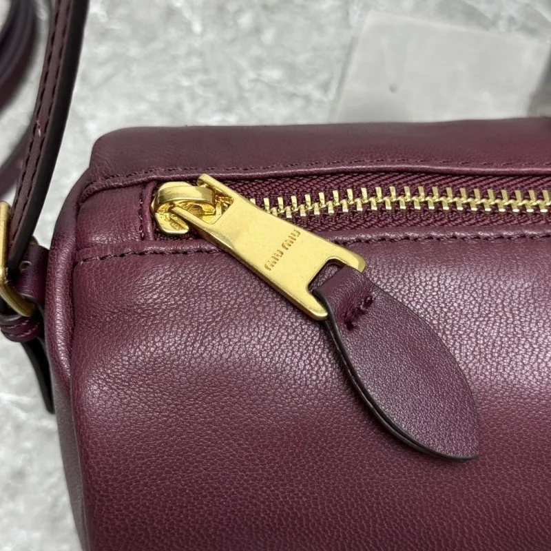 Miu Miu Burgundy Cylindrical Crossbody Bag 635 - Image 5