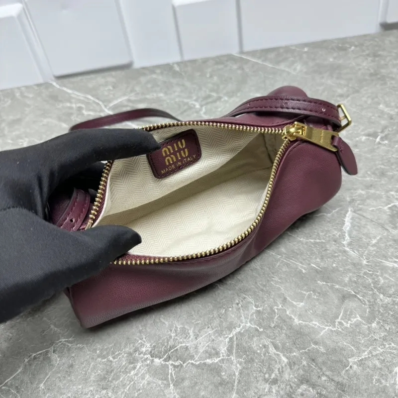 Miu Miu Burgundy Cylindrical Crossbody Bag 635 - Image 9