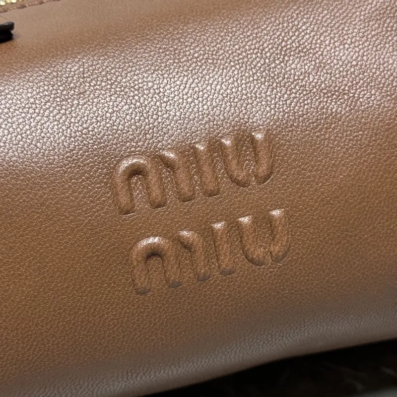 Alternative view of MIU MIU Brown Leather Top Handle Crossbody Bag 636