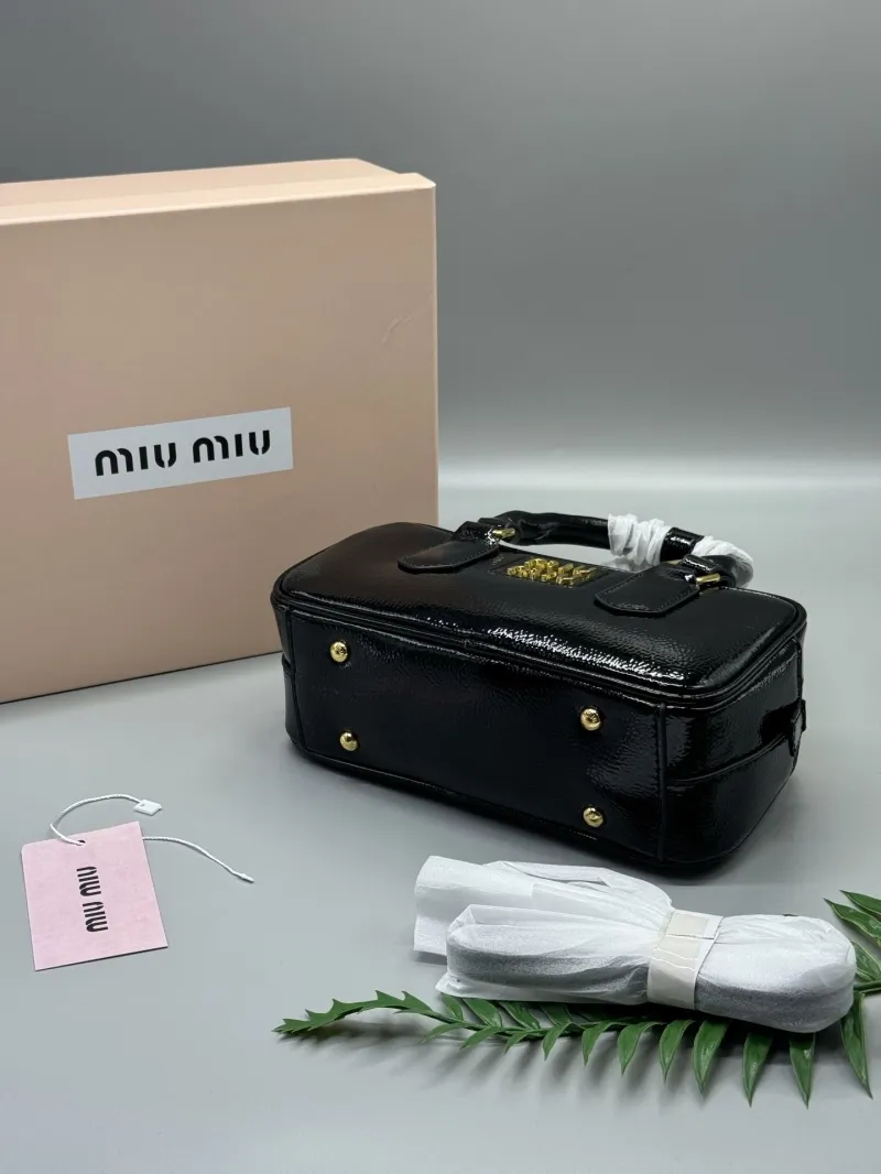 Miu Miu Black Top Handle Bag 644 - Image 4