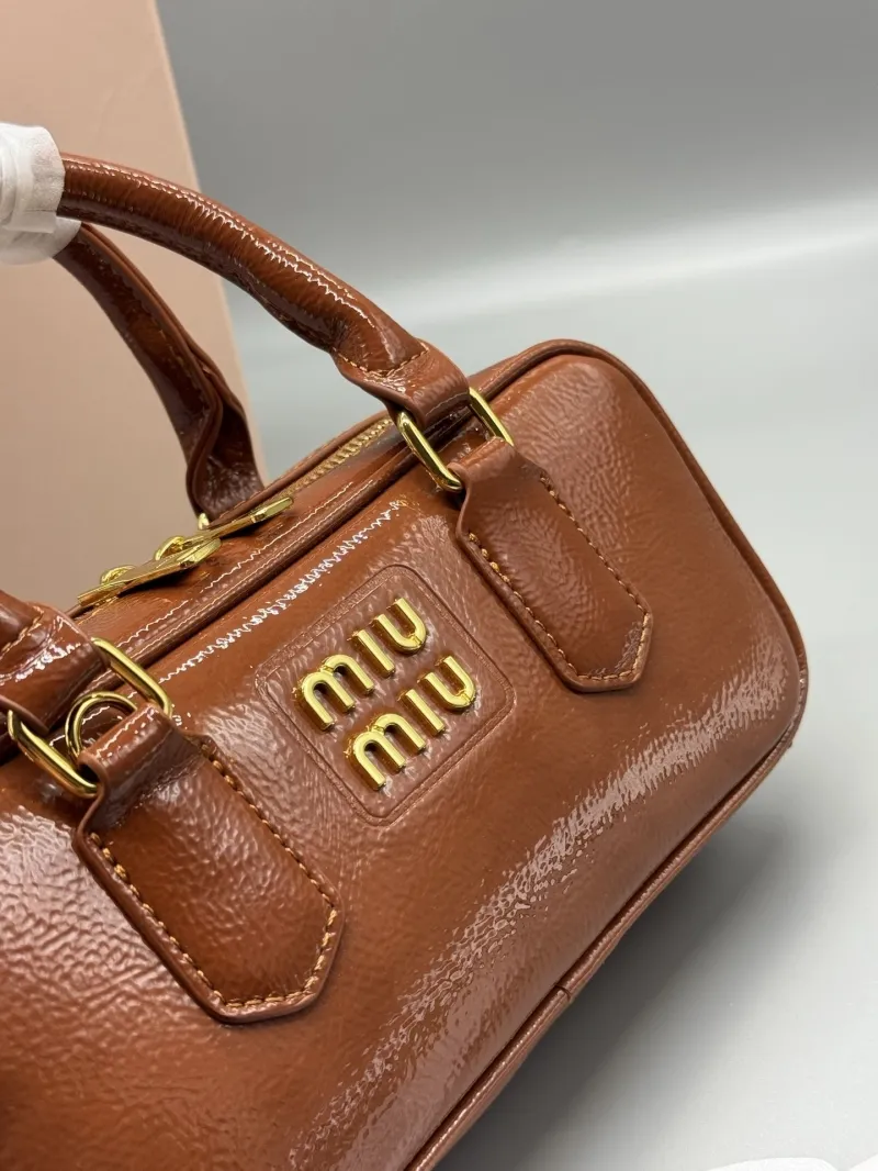 Alternative view of Miu Miu Brown Top Handle Bag SKU 645 Size 23x8x11cm
