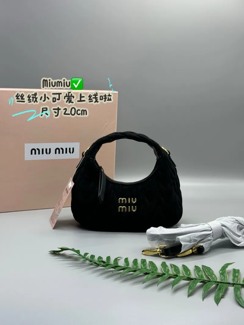 Miu Miu Velvet Top Handle Bag Size 20cm