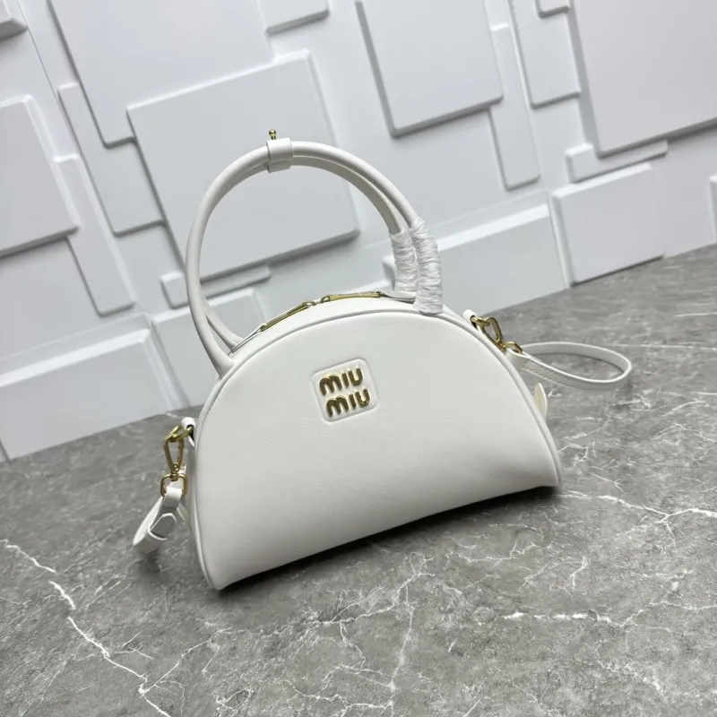 MIU MIU White Top Handle Bag 655